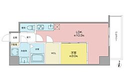 BMGRESIDENCE 1LDKの間取図画像