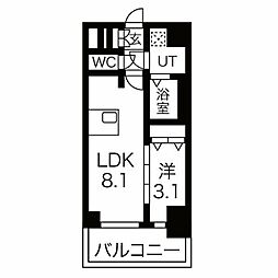 ファステート名古屋駅前ドリーム 1LDKの間取図画像