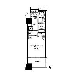 パークアクシス名駅南 1Kの間取図画像