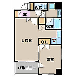 パレステュディオ渋谷ステーションフロント 1DKの間取図画像