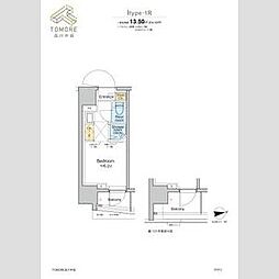 TOMORE品川中延 ワンルームの間取図画像
