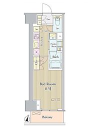 西武新宿線 下落合駅 徒歩8分の賃貸マンション 10階1Kの間取り
