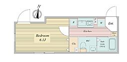LiveFlat恵比寿 1Kの間取図画像