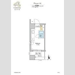 TOMORE品川中延 ワンルームの間取図画像