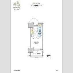 TOMORE品川中延 ワンルームの間取図画像