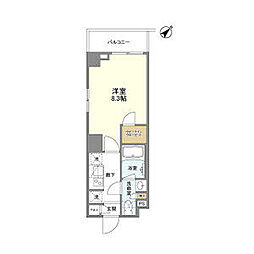 バウスフラッツ品川大井町 1Kの間取図画像