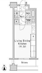 レジディア西麻布 ワンルームの間取図画像
