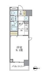 マイプレジール広尾 1Kの間取図画像