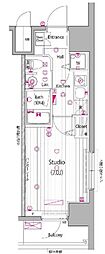ガーラ・プレシャス代々木上原 1Kの間取図画像