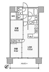 ディームス渋谷本町 2LDKの間取図画像