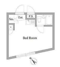 サンパレス中野坂上 ワンルームの間取図画像