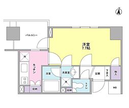 K'S新中野 1Kの間取図画像