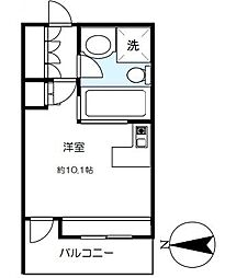 ジョイテル初台 ワンルームの間取図画像