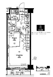 AXAS代々木八幡ASYLCOURT 1LDKの間取図画像