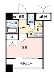 ベルステージ恵比寿 1Kの間取図画像
