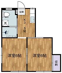 チェリーコーポ 2Kの間取図画像