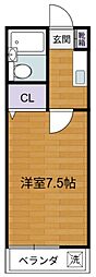 ヒルトップハイツ 1Kの間取図画像
