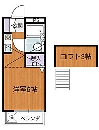 グレイスハウス ワンルームの間取図画像