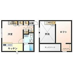 フェリチタ国分寺 ワンルームの間取図画像