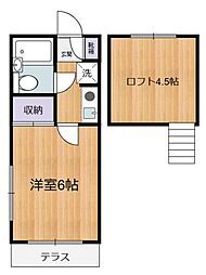 ウィンヒル松原 1Kの間取図画像