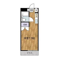 エスポワール ワンルームの間取図画像