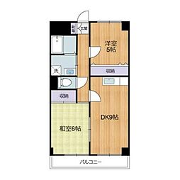エクセル稲田 2DKの間取図画像