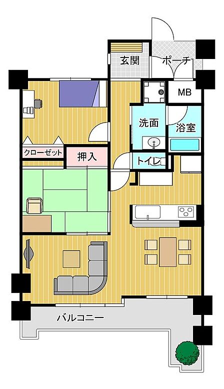 ゆったりと家具を配置することができます!