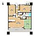 間取り：専有面積71.2ｍ2、南面バルコニー15.96ｍ2　各居室6帖超えでゆとりのある間取りです！