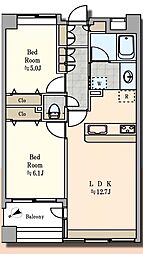 間取図画像 2LDK