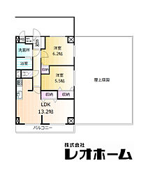 シャルマンコーポ高崎 2LDKの間取図画像