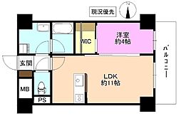 レジデンスTSURUGA 1LDKの間取図画像