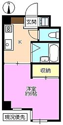 メゾン田町 1Kの間取図画像