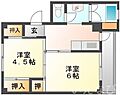 ビレッジハウス稲荷2号棟2階2.7万円