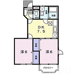 間取図画像 2DK