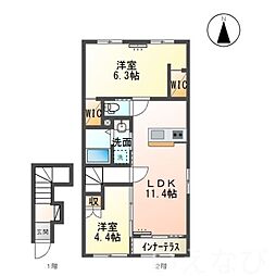 間取図画像 2LDK
