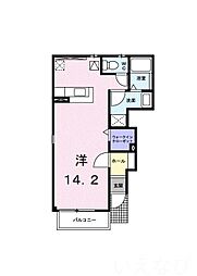 OAZOB棟 ワンルームの間取図画像