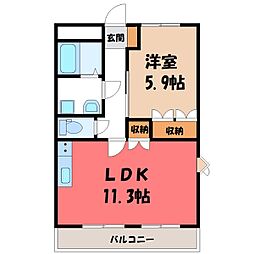 JR両毛線 伊勢崎駅 3.4km 1階/-
