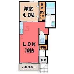 サンデーア・オチアイ 1LDKの間取図画像