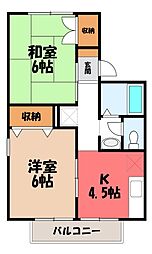 ミルキーウェイA 2Kの間取図画像