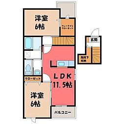 スペースルーメン2 2LDKの間取図画像