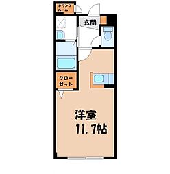 カーサ・セレーノ ワンルームの間取図画像