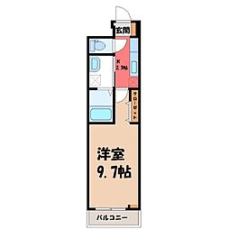 センチュリー 1Kの間取図画像