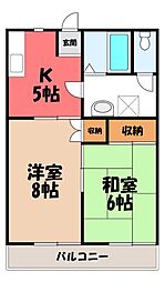 コンフレールサンパティ 2Kの間取図画像