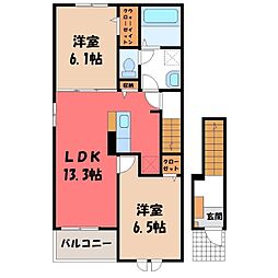 ブリッサ B 2LDKの間取図画像