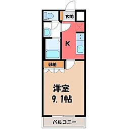 グランチェスタ 1Kの間取図画像