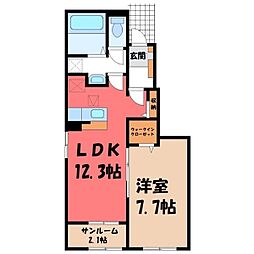 ユニスト 1LDKの間取図画像