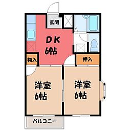 間取図画像 2DK