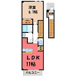 セレーノ 1LDKの間取図画像