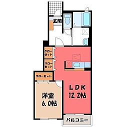 ベルフィオーレ2 1LDKの間取図画像