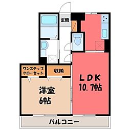 サンライフ藤家 1LDKの間取図画像